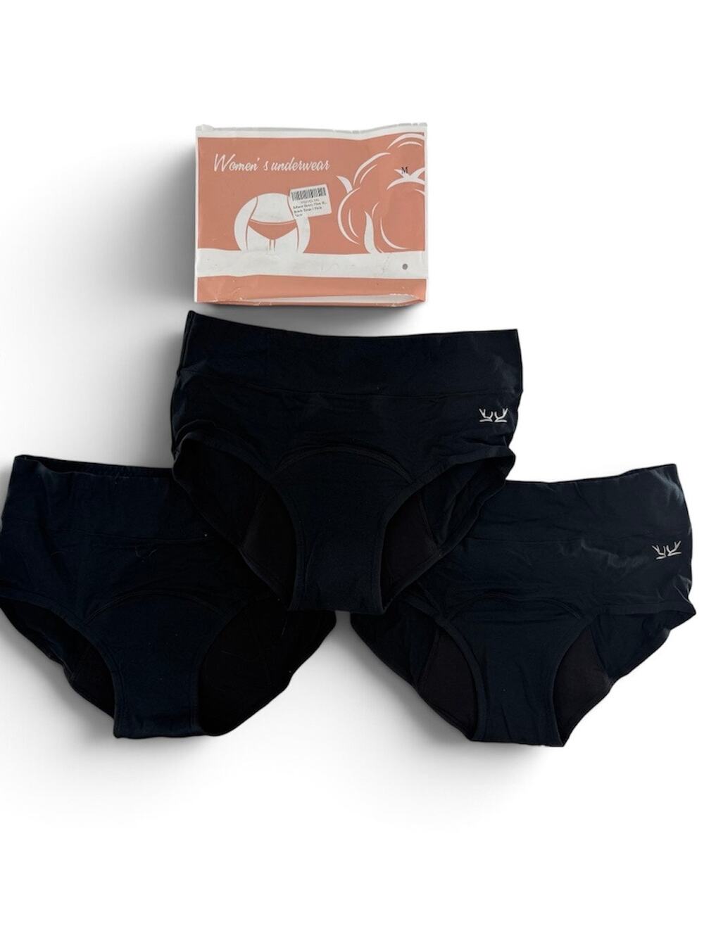 Rdiner Heavy Flow Briefs 3 Pack M Black High Waist NEW never worn